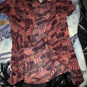 LuLaRoe S Monroe Pink and Black